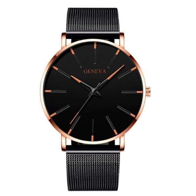 Slim Men's Leather Business Watch