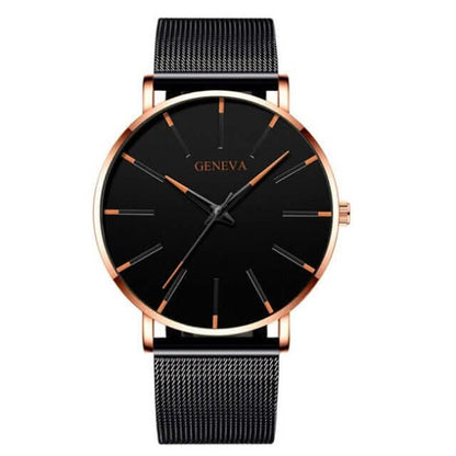 Slim Men's Leather Business Watch