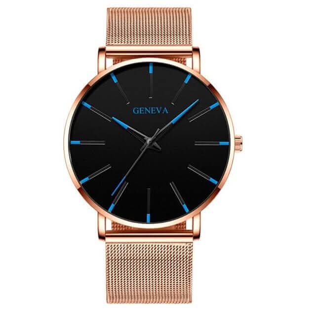Slim Men's Leather Business Watch