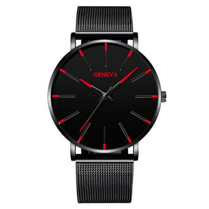 Slim Men's Leather Business Watch