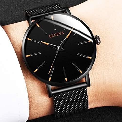 Slim Men's Leather Business Watch