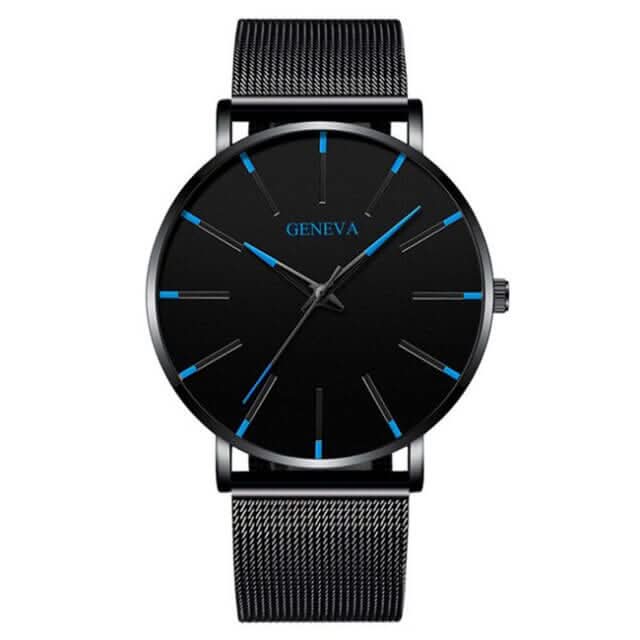 Slim Men's Leather Business Watch