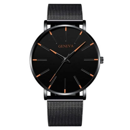 Slim Men's Leather Business Watch