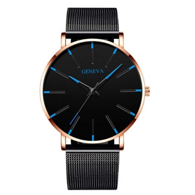 Slim Men's Leather Business Watch