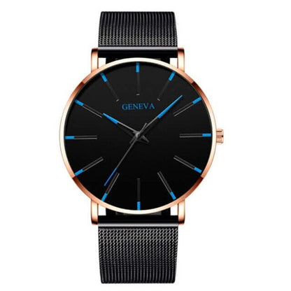 Slim Men's Leather Business Watch
