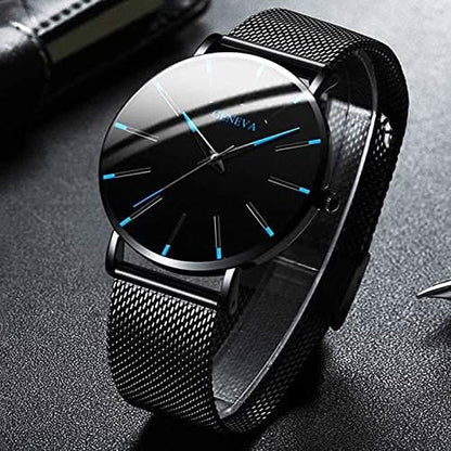 Slim Men's Leather Business Watch - Cofik