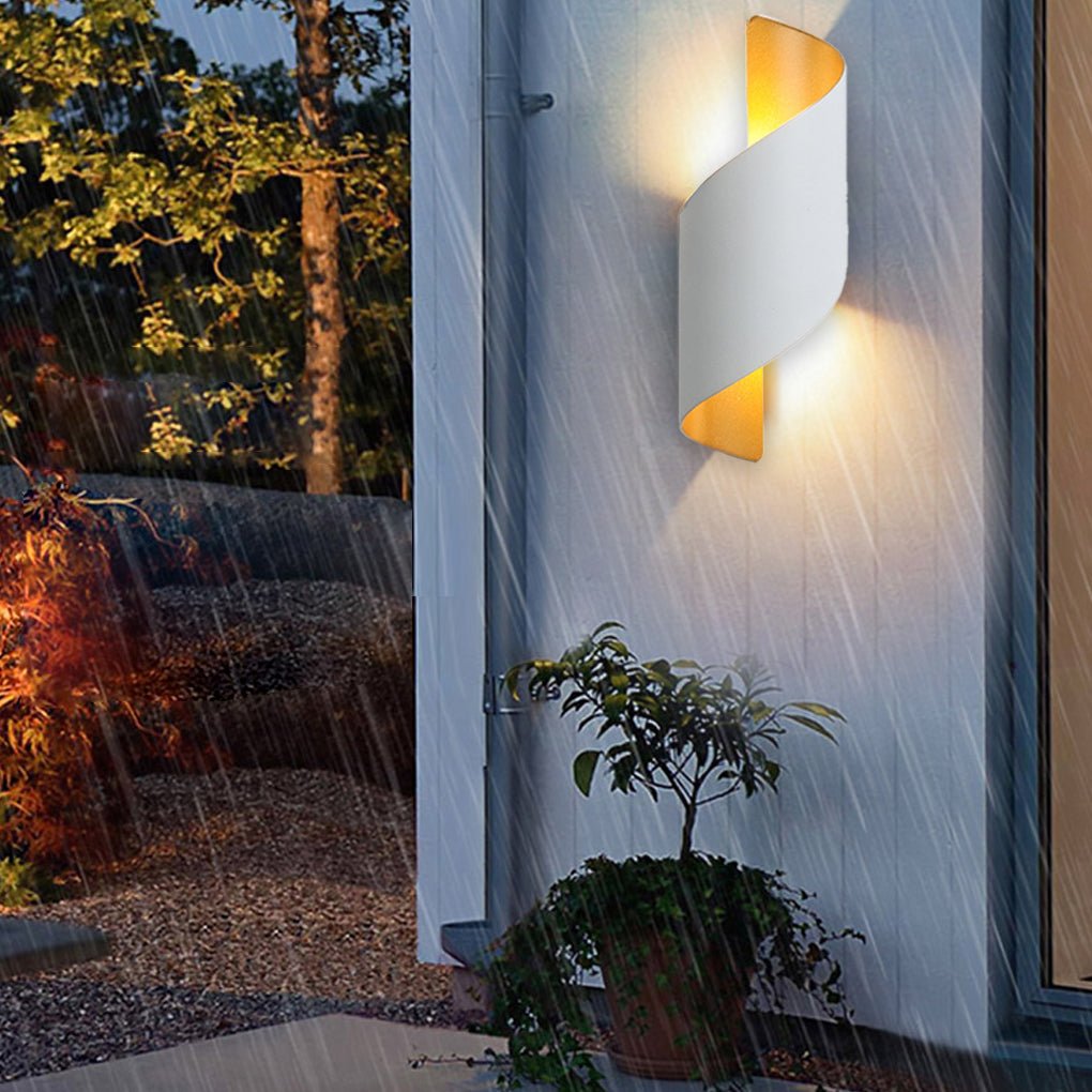 Stylish Spiral LED Outdoor Wall Lamp