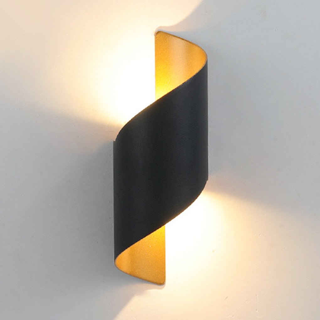 Stylish Spiral LED Outdoor Wall Lamp
