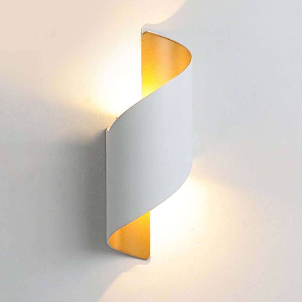 Stylish Spiral LED Outdoor Wall Lamp
