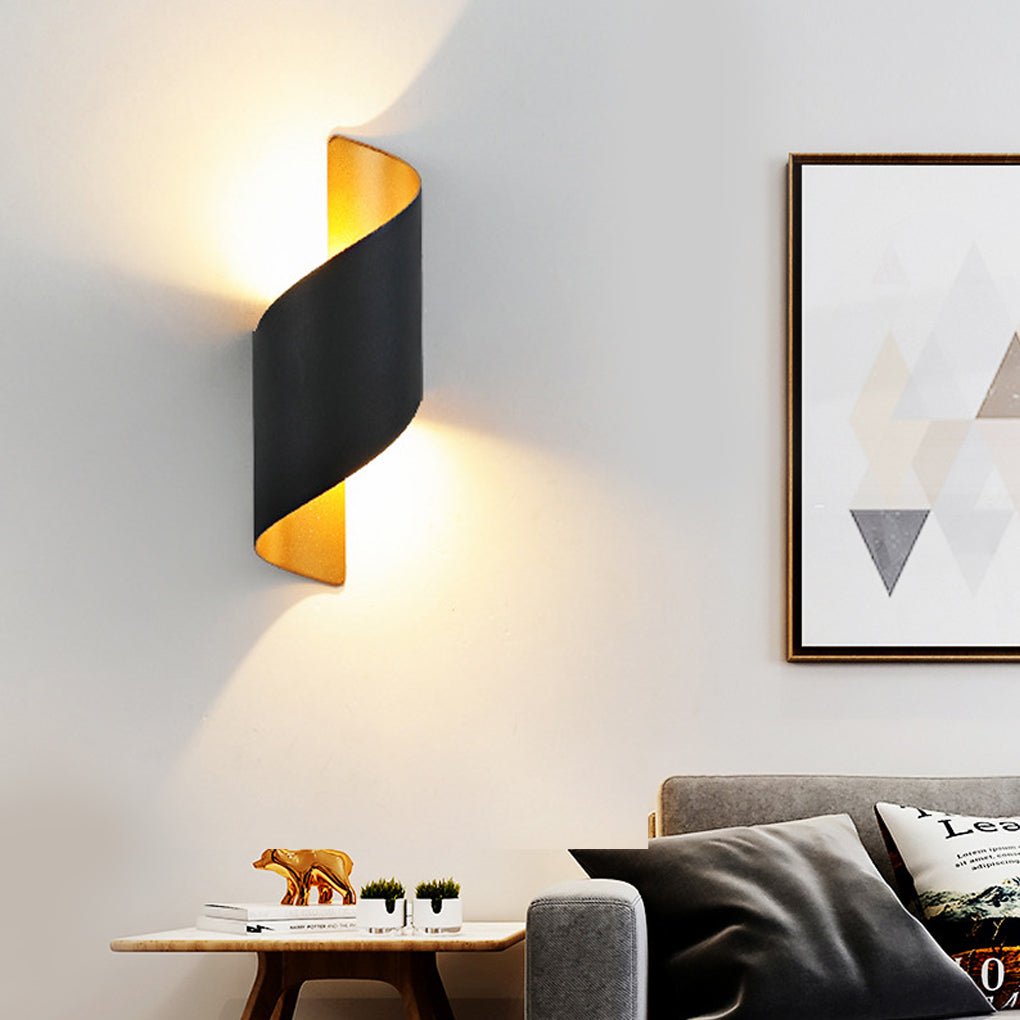 Stylish Spiral LED Outdoor Wall Lamp