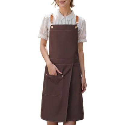 Unisex Split Skirt Apron with Pockets