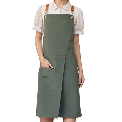 Unisex Split Skirt Apron with Pockets