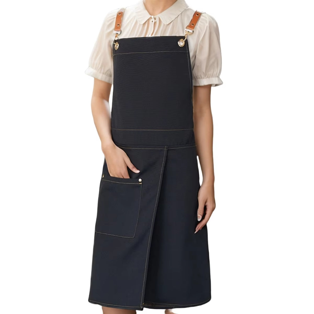Unisex Split Skirt Apron with Pockets