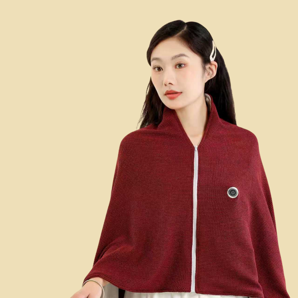 USB Heated Shawl Wrap — Fast-Warming Wearable Blanket