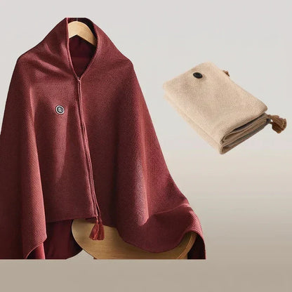 USB Heated Shawl Wrap — Fast-Warming Wearable Blanket