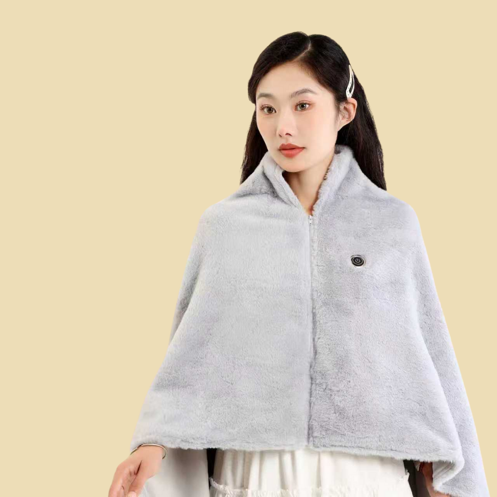 USB Heated Shawl Wrap — Fast-Warming Wearable Blanket