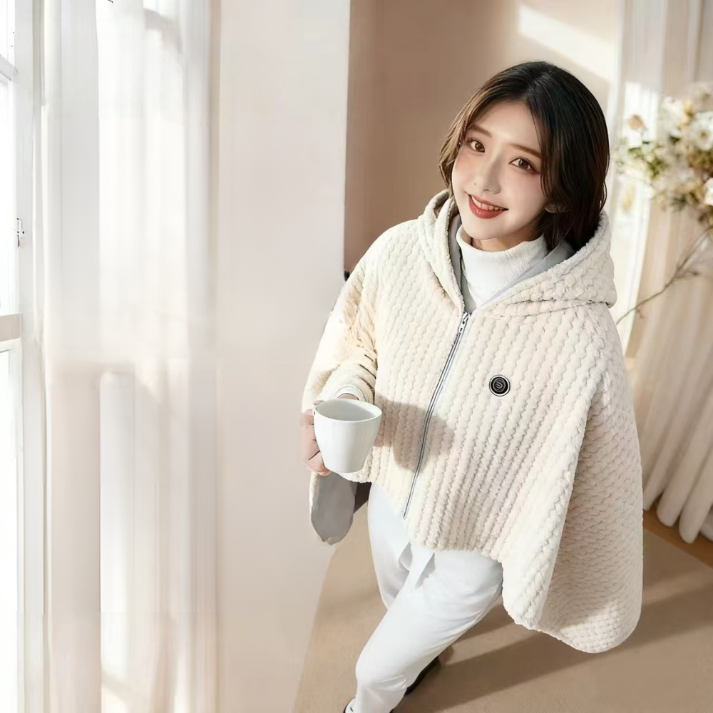USB Heated Shawl Wrap — Fast-Warming Wearable Blanket