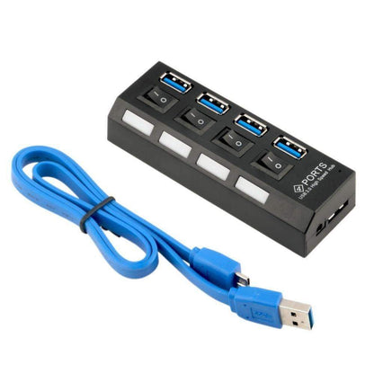 Fast 4-Port USB 3.0 Hub with Switch - Cofik
