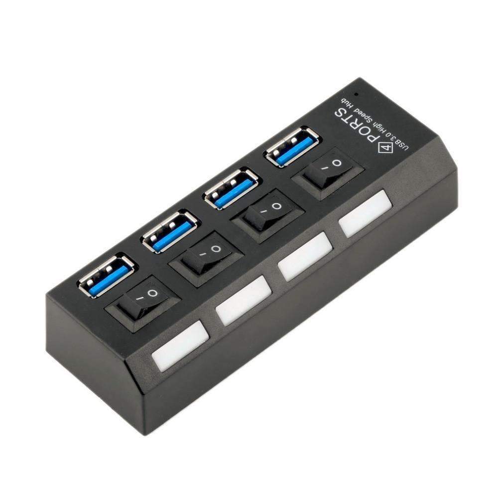 Fast 4-Port USB 3.0 Hub with Switch