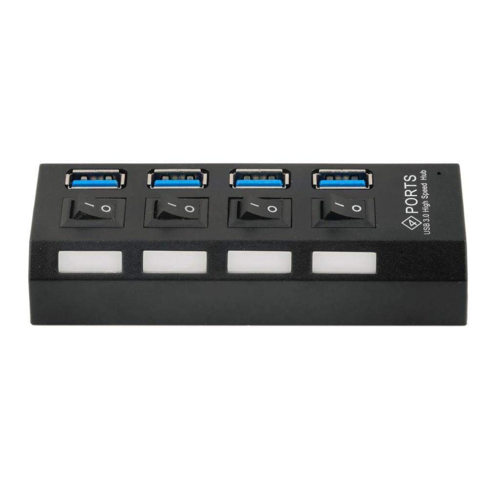 Fast 4-Port USB 3.0 Hub with Switch