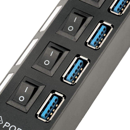Fast 4-Port USB 3.0 Hub with Switch