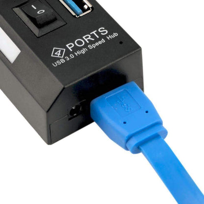 Fast 4-Port USB 3.0 Hub with Switch