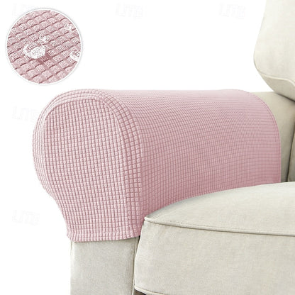 Stretchy Chair Armrest Covers, Set of 2, Red