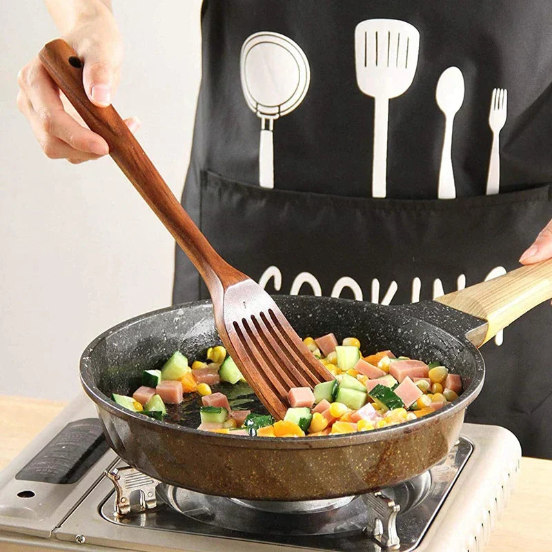 Natural Wooden Cooking Utensil Set