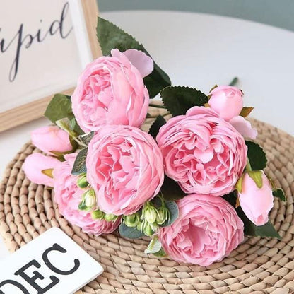 Beautiful Fake Flower Peony Arrangement