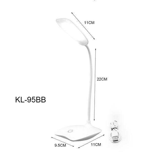 Portable 14 LED Desk Lamp with USB Rechargeable Dimmer