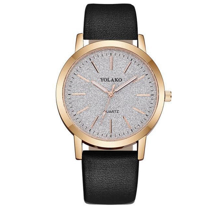 Stylish Women's Faux Leather Quartz Wrist Watch - Cofik