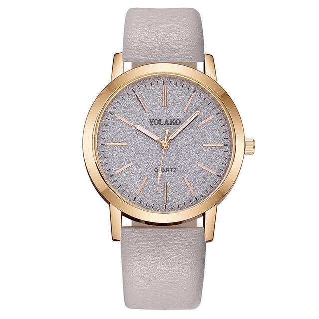 Stylish Women's Faux Leather Quartz Wrist Watch