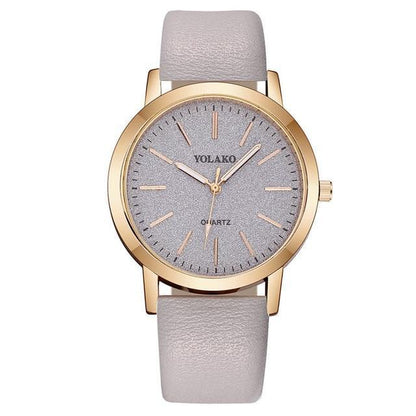 Stylish Women's Faux Leather Quartz Wrist Watch