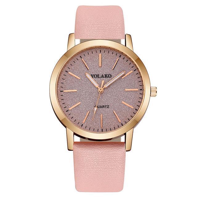 Stylish Women's Faux Leather Quartz Wrist Watch