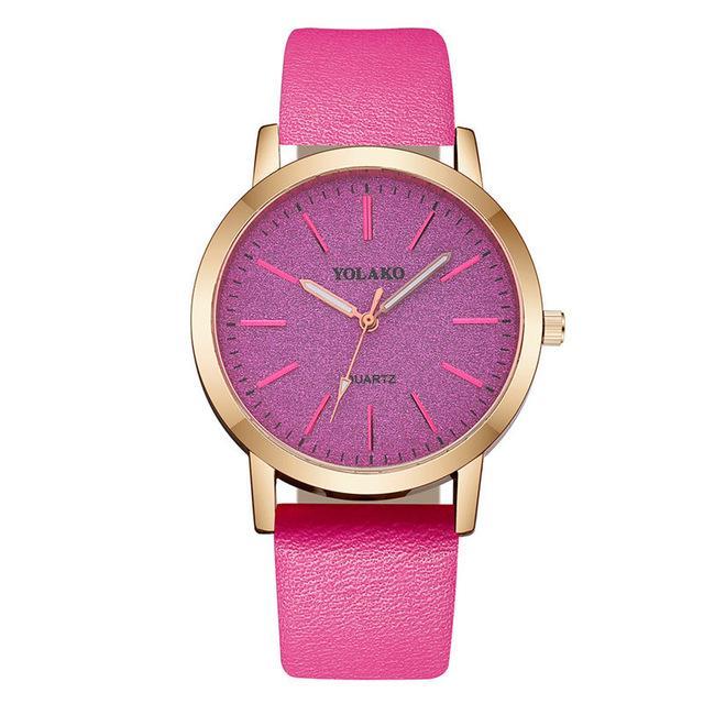 Stylish Women's Faux Leather Quartz Wrist Watch