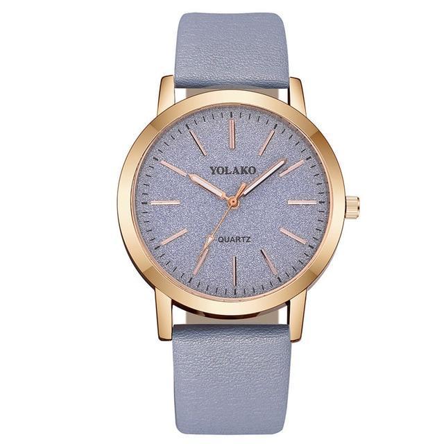 Stylish Women's Faux Leather Quartz Wrist Watch