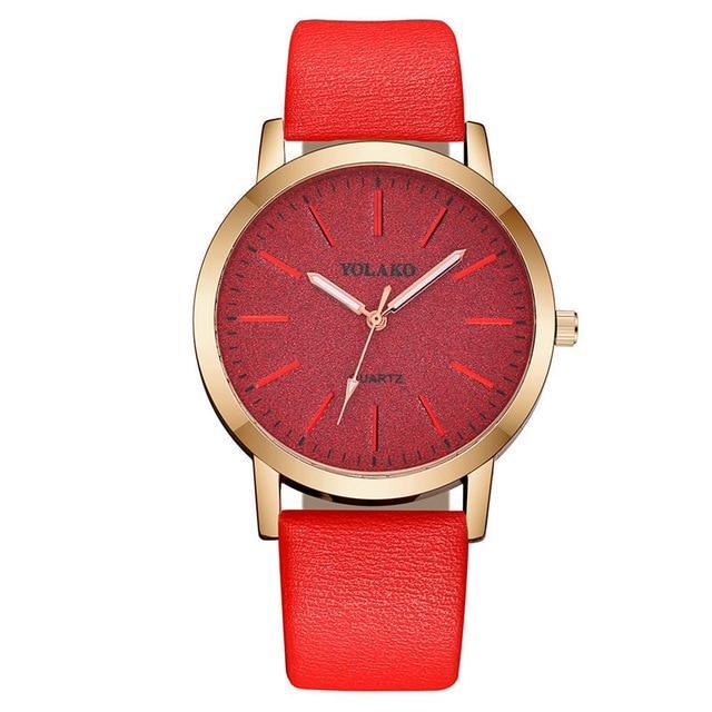 Stylish Women's Faux Leather Quartz Wrist Watch