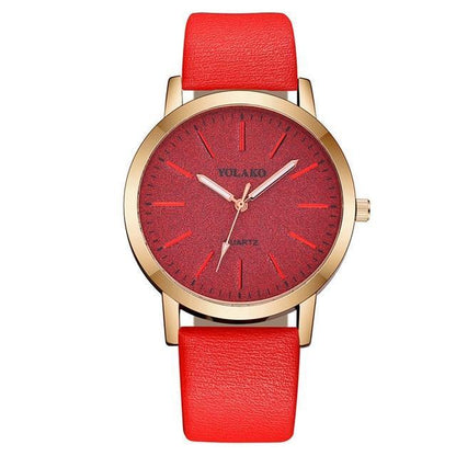 Stylish Women's Faux Leather Quartz Wrist Watch