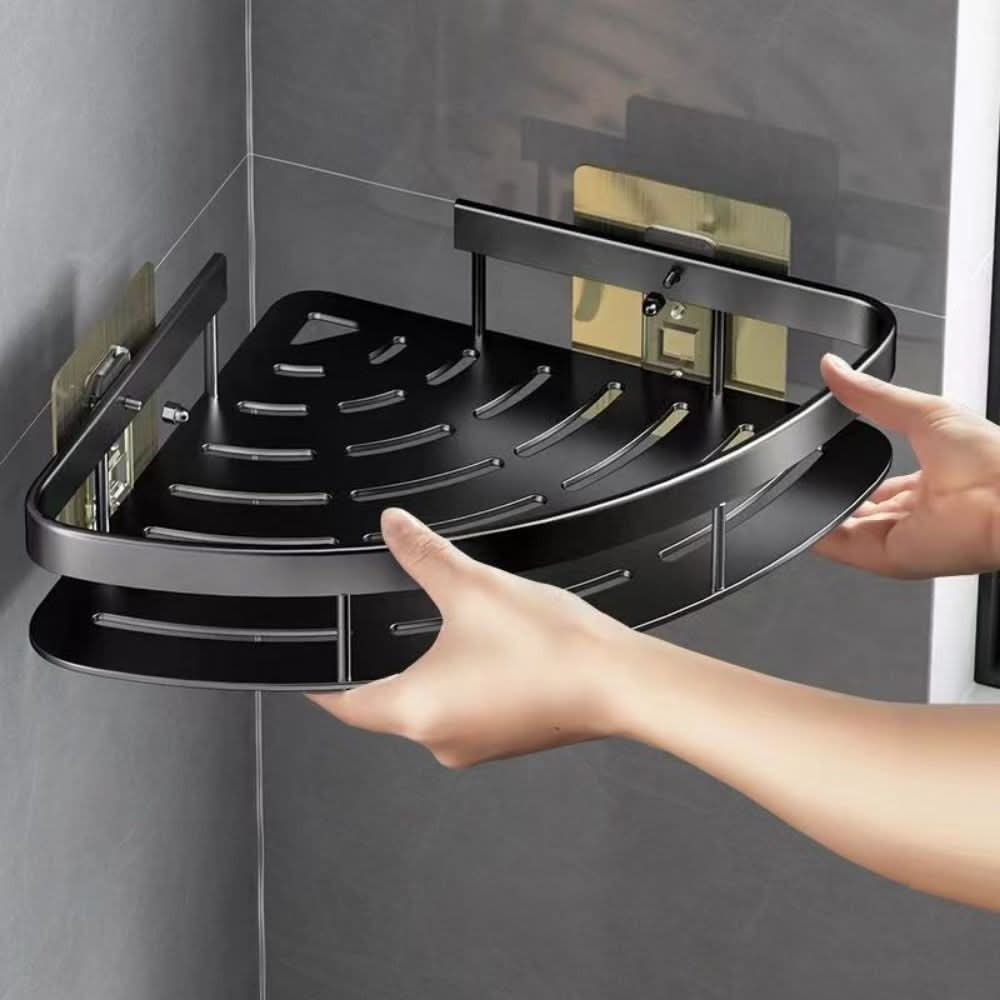 Easy Install Aluminum Bathroom Corner Shelf - Cofik
