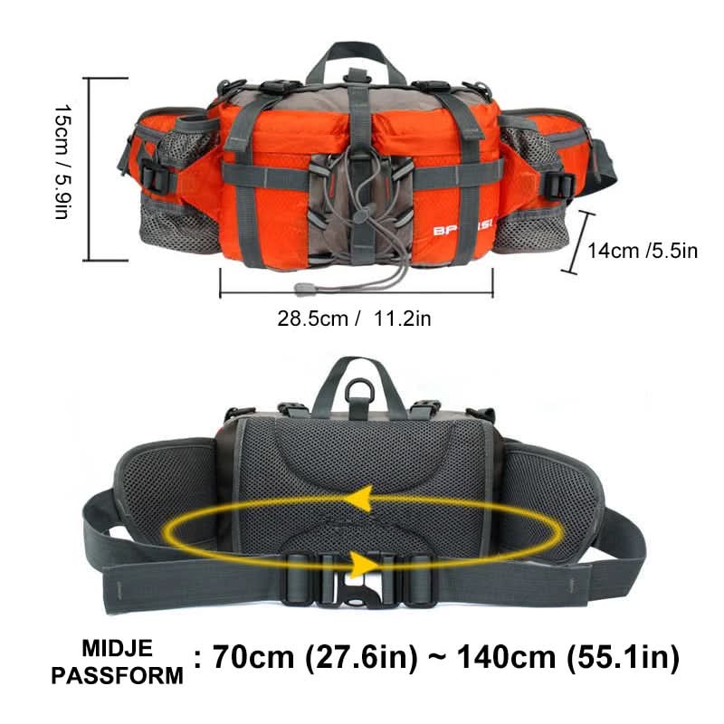 Waterproof Outdoor Hiking Hip Pack with Water Bottle Holder