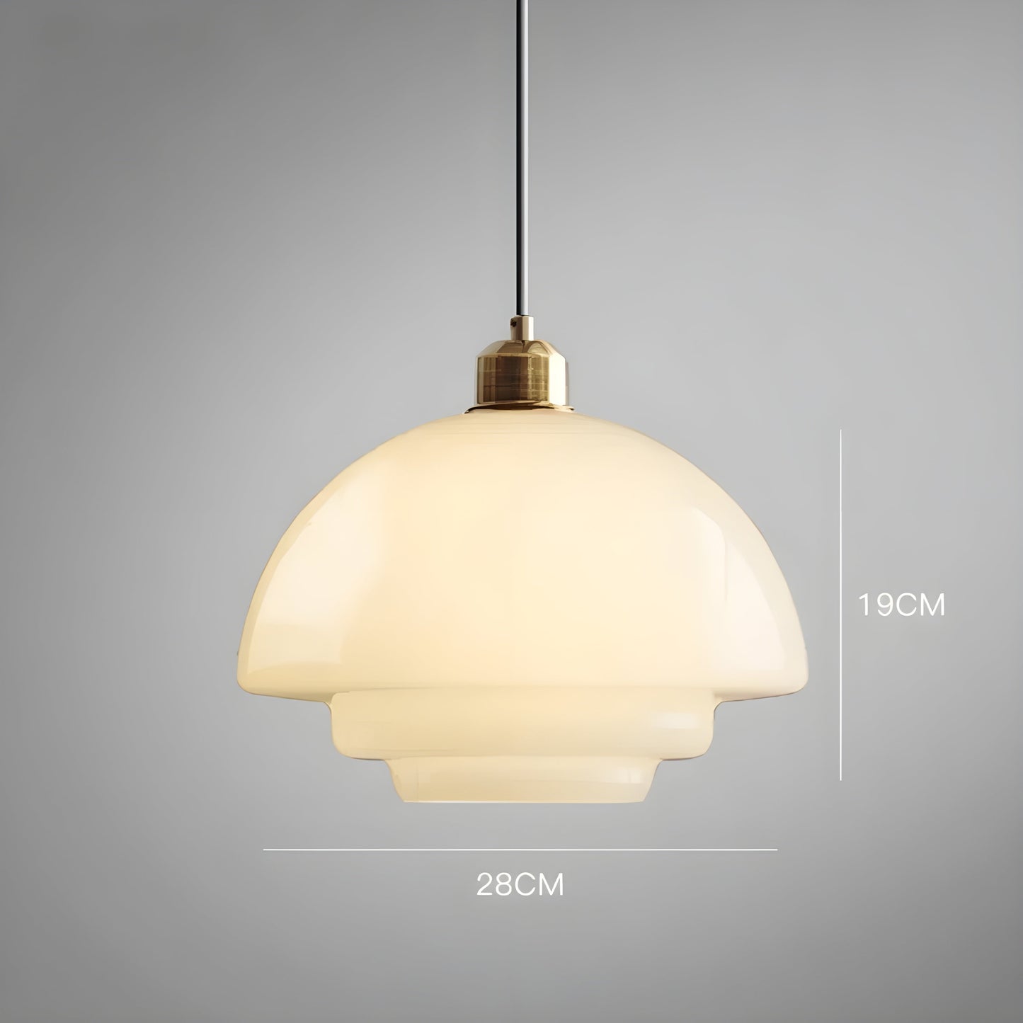 Simple White Glass Pendant Light