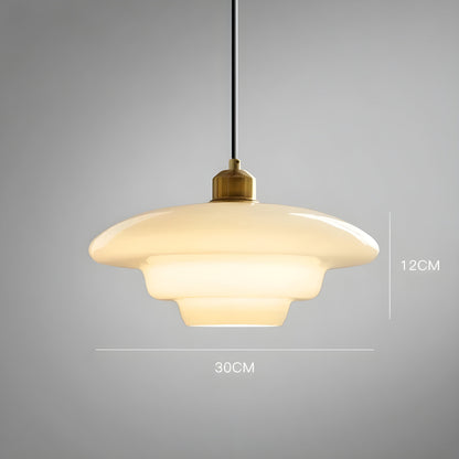 Simple White Glass Pendant Light - Cofik