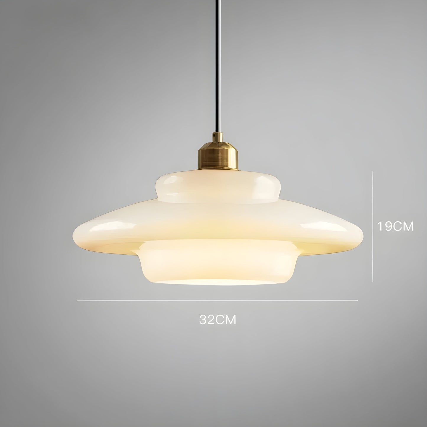 Simple White Glass Pendant Light