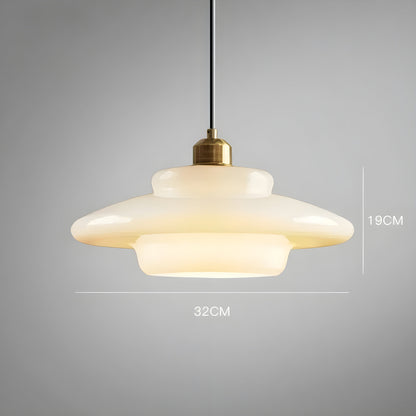 Simple White Glass Pendant Light