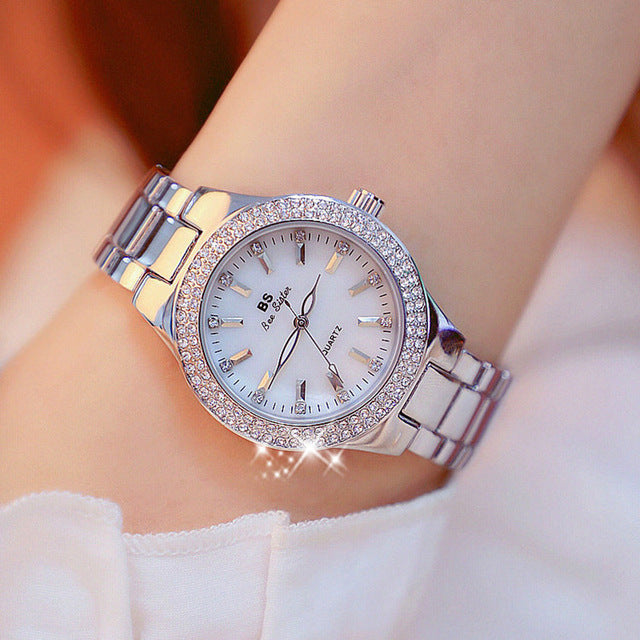 Classy Ladies Silver Stainless Steel Quartz Watch 32mm - Cofik
