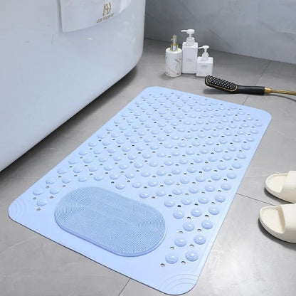 Grip Bathroom Mat with Exfoliating Foot Scrubber