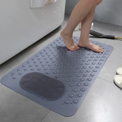 Grip Bathroom Mat with Exfoliating Foot Scrubber - Cofik