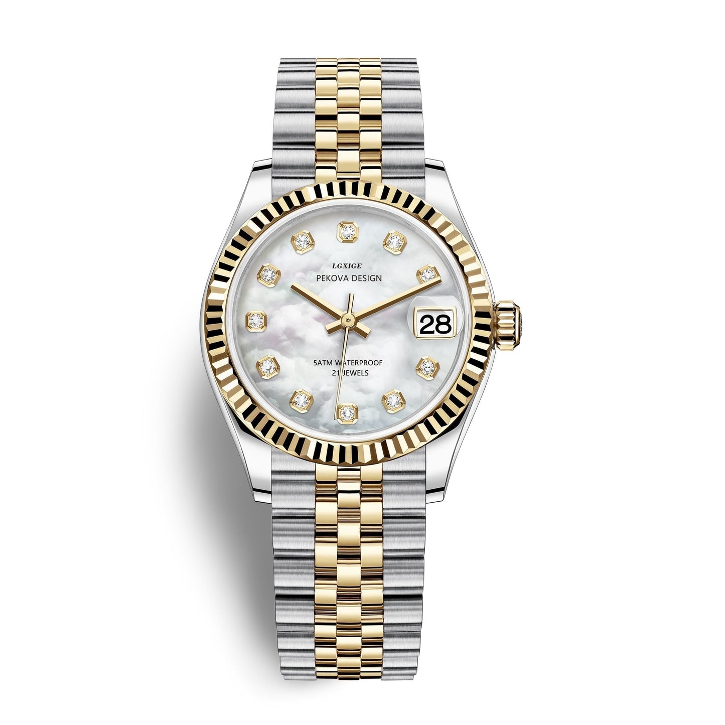 Timeless Metal Leather Strap Watch - Cofik