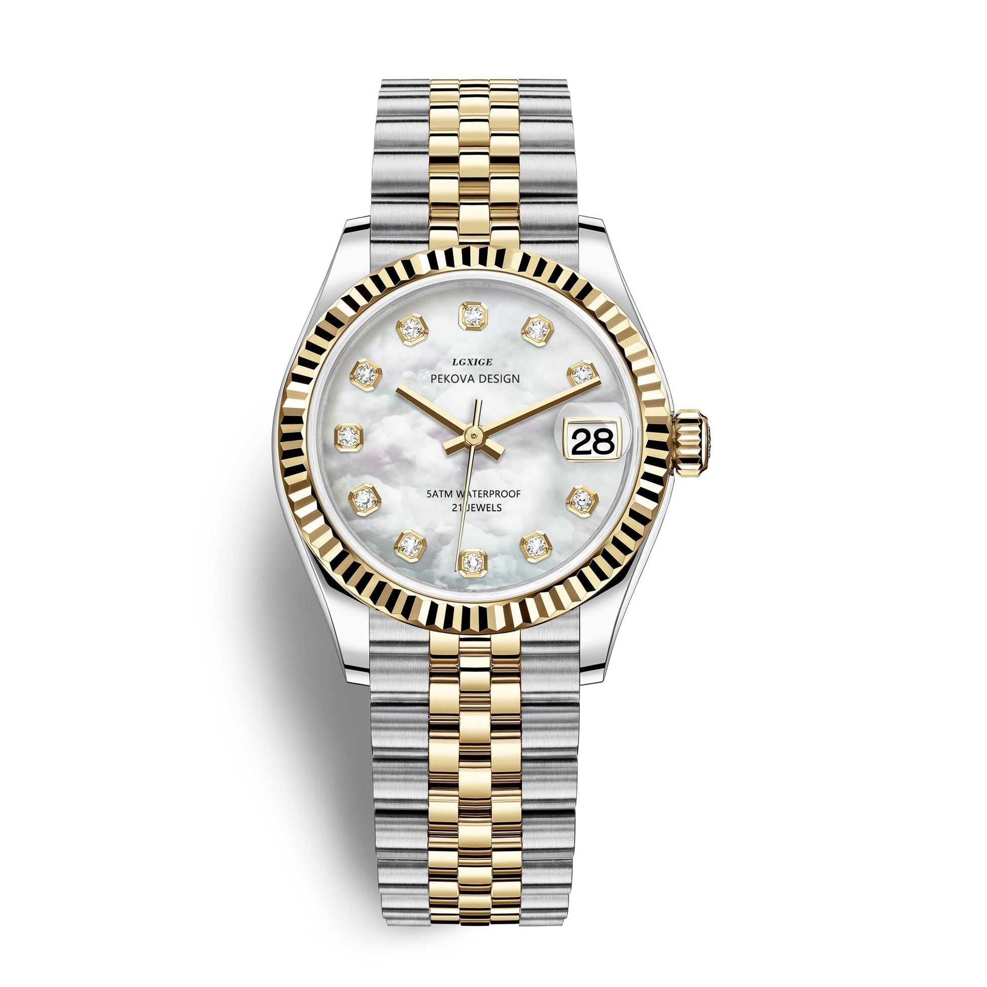 Timeless Metal Leather Strap Watch - Cofik