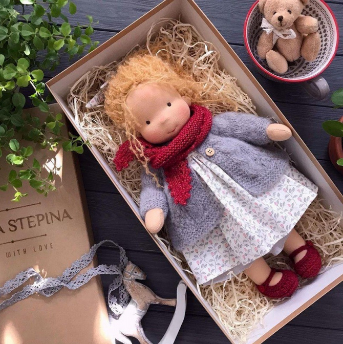 Natural Handmade Doll | Soft Educational Toy for Kids